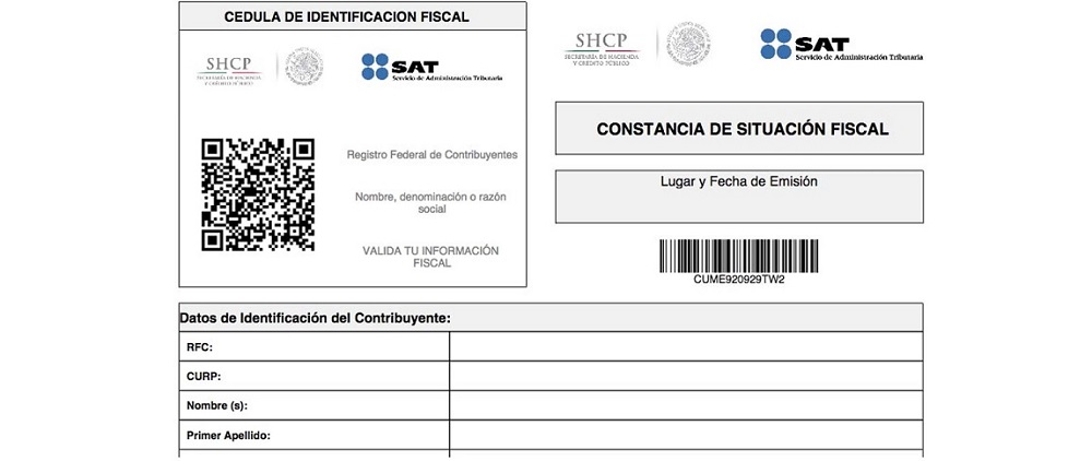 Constancia de Situacion Fiscal